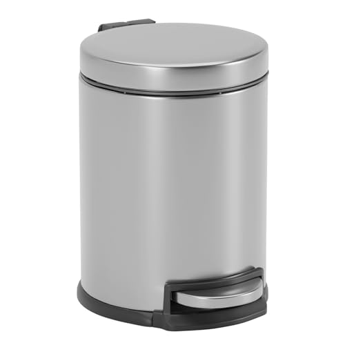 Mini caneca de basura redonda acero inox 5L con pedal