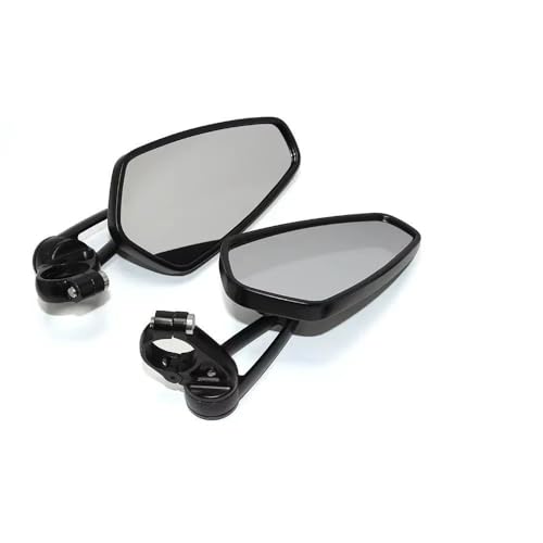 Rétroviseurs de moto 22mm grand angle en aluminium jaune