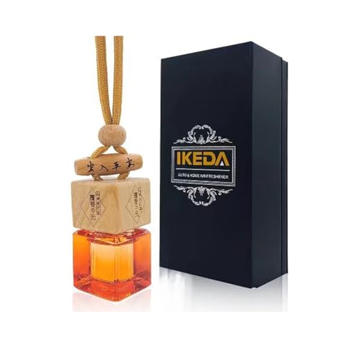 Image of IKEDA Car Air Freshener, Car Fresheners for Men & Women, 45+Day Long Lasting Fragrance Hanging Air Fresheners Scents, with Clip, Perfect for Auto and Home, Christmas,8ml,Sandalwood