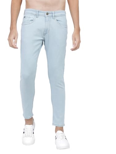 Image of Highlander Men's Slim Fit Jeans | Cropped Length | Jeans for Man | Stylish Casual Wear for Everyday Comfort