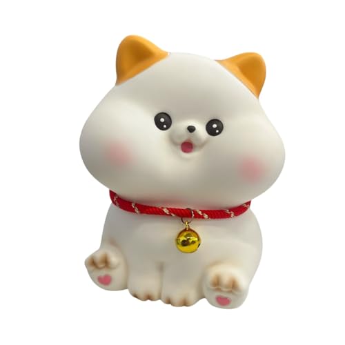 Tirelire décorative XL en plastique dur, motifs animaux : renard, vache, panda, lapin, mouton, cochon (chat)
