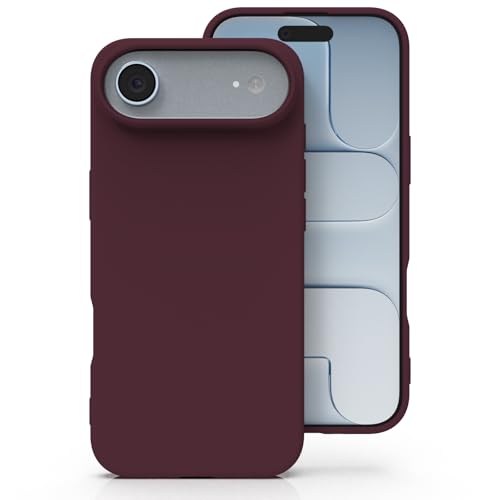 Zuvirelx Silicone Case for iPhone 17 Air Soft Grip Thin Minimalist Shockproof Non-Slip Pocket-Friendly - Burgundy