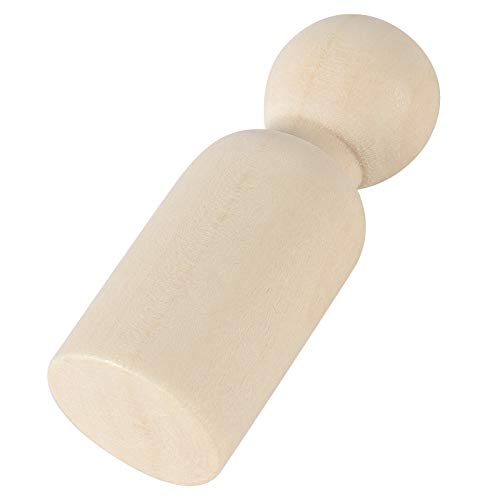 Zeonhak 120 Pack Natural Unfinished Wooden Peg Dolls, Wooden Peg Doll People, Wooden Peg Doll Body For Diy Crafts Wedding Party Home Decoration #TOP3