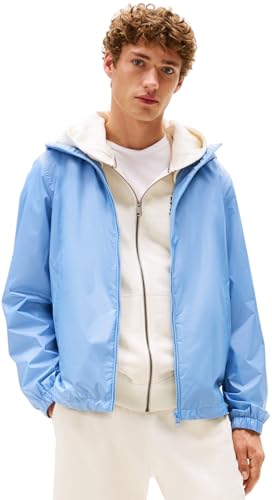 Tommy Hilfiger Herren Übergangsjacke Hooded mit Kapuze, Blau (Cloudy Blue), XL – Ansicht 1