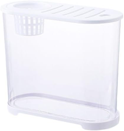 Fish Tank Desktop Aquarium with White Breathable Multifunctional Lid HD Transparent Small Acrylic Aquarium Goldfish Aquarium Small Fish Breeding Tanks Aquarium(32cm*14.4cm*25cm)