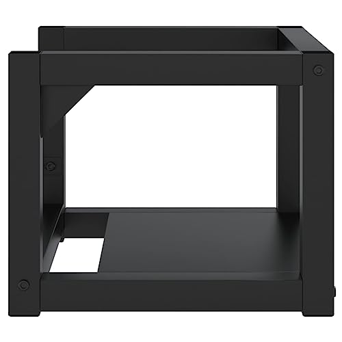 Mueble de baño de pared negro de hierro, armario de 40x38 cm compacto para lavabo 4