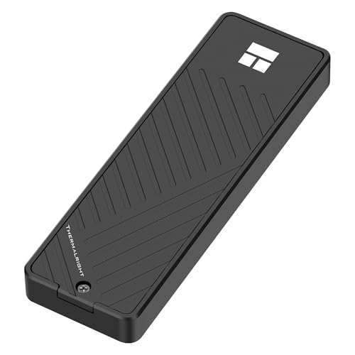 Image of HR-EB101 AC Black M.2 NVMe SSD Enclosure, 10Gbps USB-C, 2230-2280 | CNC aluminum housing, thicker thermal pads, dual cables, UASP /TRIM /S.M.A.R.T support, NVMe only, SSD not included