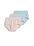 Jockey Women's Underwear Comfies Cotton Brief - 3 Pack, Teal Blue/Periwinkle/Peach Rose, 8