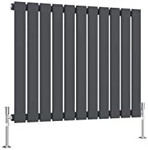 Horizontal Designer Flat Panel Radiator Anthracite-600x408mm Double Panel Central Heating