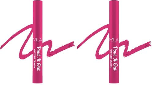 Image of Mila Beaute Pout It Out Matte Lip Crayon | Highly Pigmented & Enriched With Jojoba Oil | Soft Matte Finish | Creamy & Light Weight Texture | Smooth Glide Application | Shade - (Belle 1.25g)
