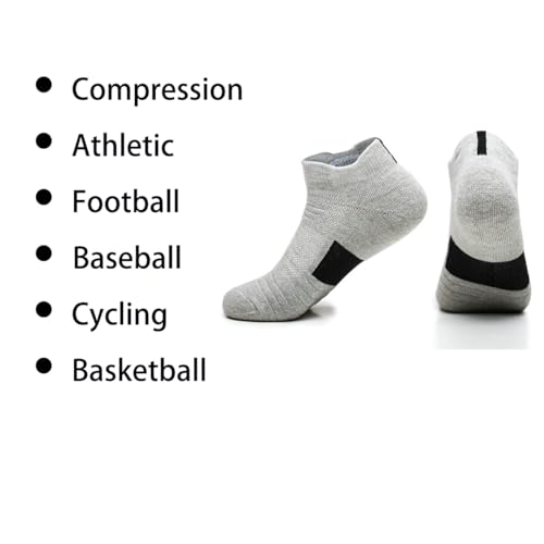 Image of Basketball Socks Compression Cushion Thick Cycling Socks Athletic Crew Socks for Men Women Boys