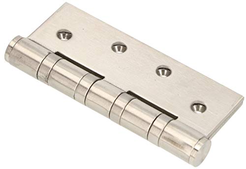 KOTARBAU® Set of 2 Stainless Steel Door Hinges with Slide Bearings 100 x 75 mm for Heavy Duty Door Hinge, Silver, 100x75mm - Image 4