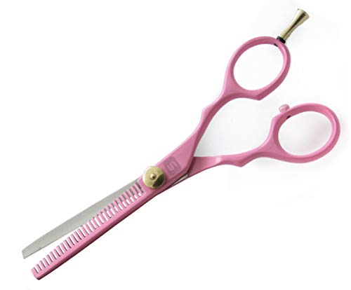 Pink Hair Thinning Scissors, Professional Hairdressing Thinning Scissors 5.5 inch