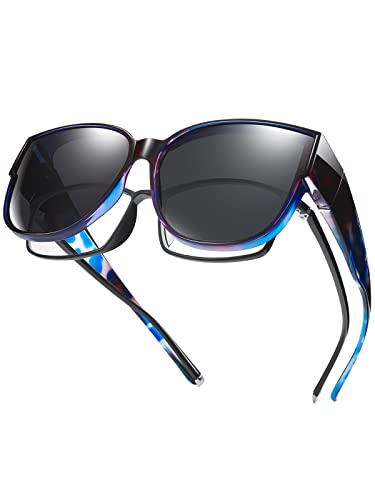 Tinhao Gafas De Sol Polarizadas Para Mujer, Con Protección Uv, Para Conducir, Leopardo Azul Púrpura Tinhao Gafas De Sol Polarizadas Para Mujer, Con Protección Uv, Para Conducir, Leopardo Azul Púrpura