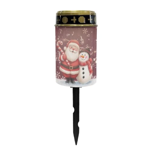 Image of Santa Christmas Cemetery Solar Lights Flameless Candle