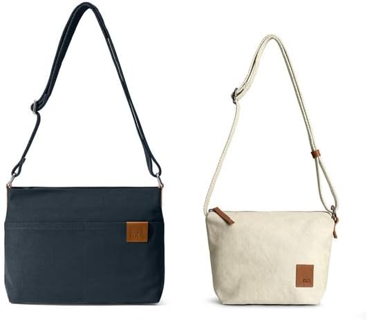 DailyObjectsSlim Caddy Sling Crossbody Bag and Sunday Crossbody Bag for Women, Girls | Durable Cotton Canvas | Stylish Travel/Work Bag | Zip Closure & Adjustable Strap | Spacious Compartments - Combo