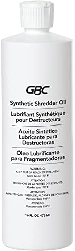 GBC Shredder Oil, 16 oz., .473ml Bottle for use with GBC ShredMaster Shredders (1760049)