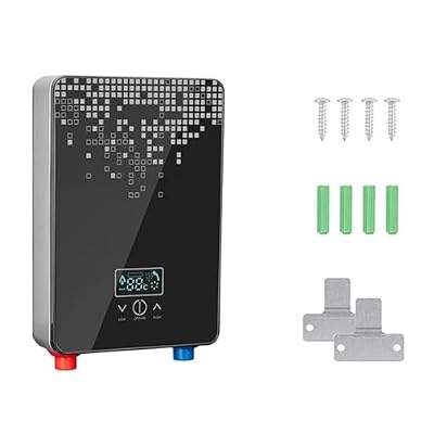 LIBODD Instant Electric Water Heater Shower Bathroom Faucets Kitchen Tap Water Heater 6500W Digital Display Temperature Automatica