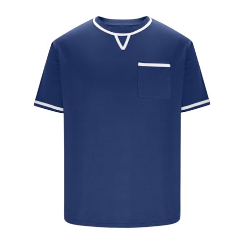 Sinzelimin Men's Pajama Set Fashion Short Sleeves Crewneck T-Shirts Tops and Pj's Shorts 2 Piece Soft Comfy Casual Tracksuit3