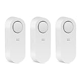 Water Alarm Detector 3 Pack, Sensitive Leak and Drip Alarm, 120dB Loud Alarm for Bathroom, Kitchen,