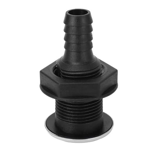 Qqmora 3 / 4inch 20mm Boat Thru Hull Fittings Nylon Twist Adjust for Boat Transoms Fish Wells Yacht (Straight Pipe)