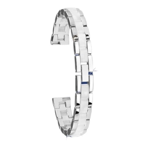 Bracelet en acier inoxydable de 12 mm : finition miroir pour montre de femme