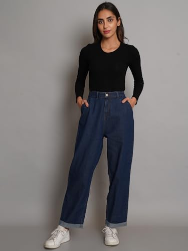 Image of KOTTY Women's Straight Fit High-Rise Stretchable Jeans