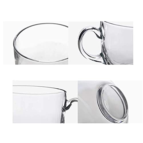 Image of 150ml Glass Tea Coffee Cups Set of 6 | Transparent Round Glass Cups with Handle | Small Chai Cups for Tea, Coffee, Milk | Durable Heat Resistant Glassware for Home & Kitchen