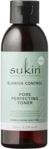 Sukin Blemish Pore Perfecting Toner | 125ml | Refines Pores & Controls Oil | Helps Reduce Blemishes | Natural Skincare Formula