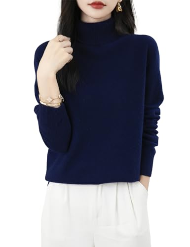 Chanyarn Cashmere Style Sweater for Women Turtleneck 2025 Fall Winter