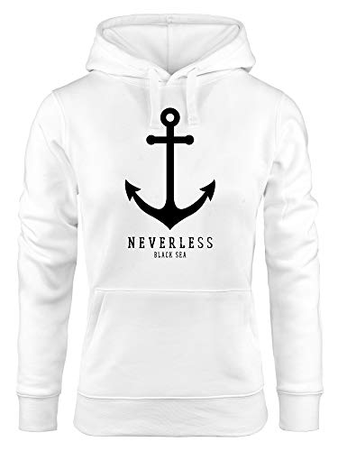 Neverless® Hoodie Damen Anker Nautical Sailor Segeln Kapuzen-Pullover für...