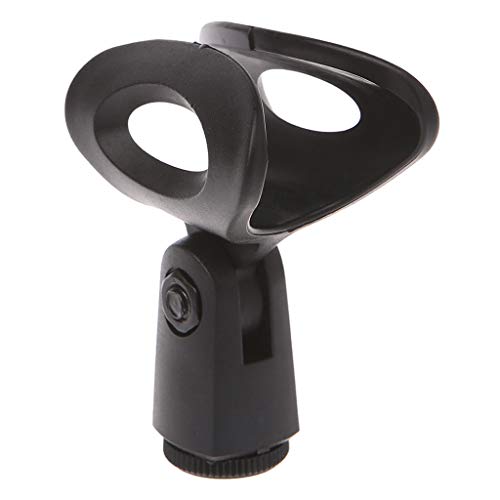 Howwoh Flexible Microphone Mic Stand Accessory Plastic Clamp Clip Holder Mount Black #TOP2