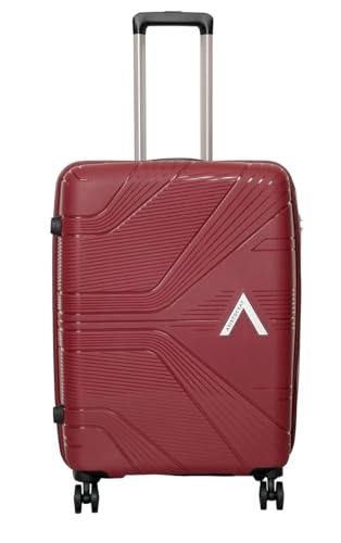Image of VIP Polypropylene Aristocrat Hard Shell Luggage Set, 55 /66 /76 cm,Set of 3 Suitcases with 8 Spinner Wheels,Number Lock and 7 Years International Warranty (Maroon)