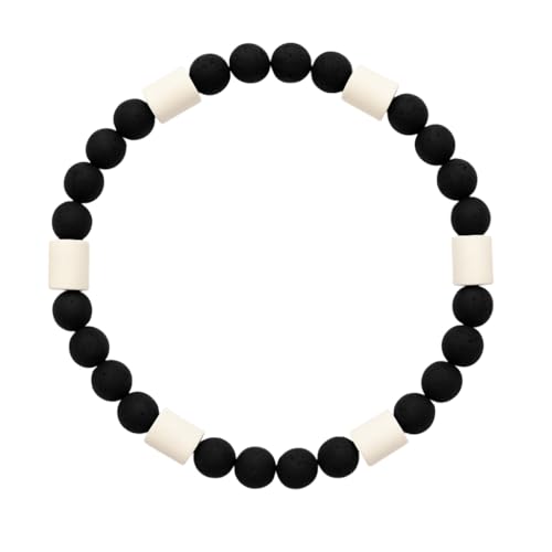 EM-Keramik Halsband – handgemacht mit Lavaperlen | elastisch & wetterfest | personalisierbar | in verschiedenen Größen für Hunde