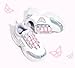 LUCKY STEP Kids Chunky Sneakers Fashion Platform Walking Tennis Shoe Sparkly Butterfly Faux Leather Elastic No-tie Laces School Shoes for Girls Boys(White,Big Kid 4)