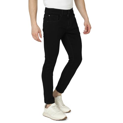 Image of Spykar Men's Kano Slim Fit Mid-Rise Jeans (Ankle Length)