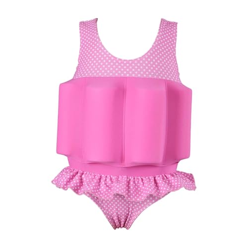 Traje de baño marrón para niñas tipo chaleco de erupción con tirantes delgados y estampado