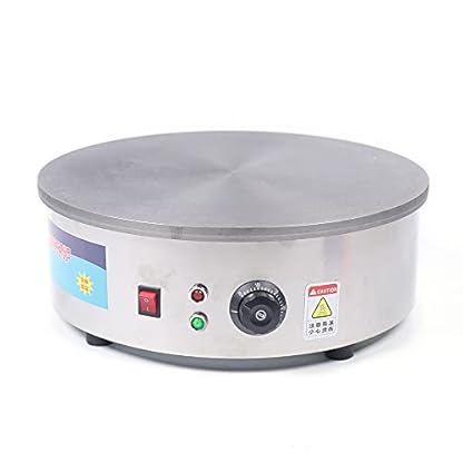 2800W 45cm Profi Crepes Maker Edelstahl Crepesplatte Gerät Crepesgerät Donutzubereiter
