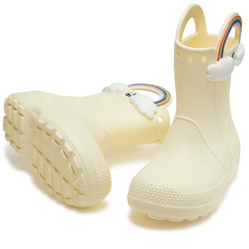 Image of Crocs Kids' Handle It Rain Boots | Waterproof Slip On Shoes | Kids' Rain Boots