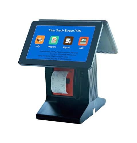 Caja registradora de supermercado táctil con máquina de pedidos e impresión