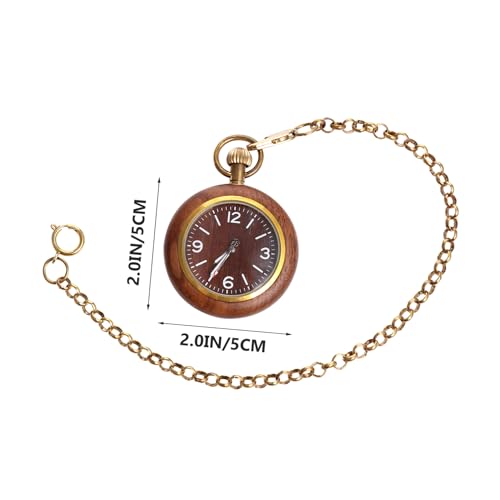 Montre à quartz précise en bois d'ébène véritable avec cadran rétro
