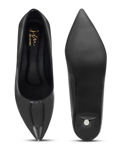 Image of JM LOOKS Women Pointed Toe Kitten Heel Pumps for Office, Formal Meetings and Everyday Wear