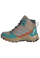 adidas Unisex Kinder Terrex AX4R MID Hiking Shoes Schuhe zum Wandern, Cardboard/Matte Silver/Pure Teal