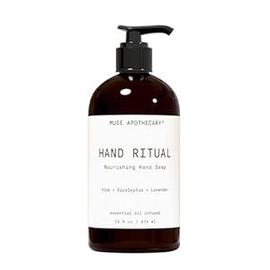Muse Apothecary Hand Ritual – Aromatic and Nourishing Hand Soap, Infused with Natural Aromatherapy Essential Oils – USDA Certified Biobased – 16 oz, Aloe + Eucalyptus + Lavender