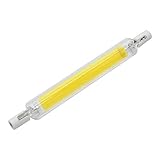 Ángulo de haz de 360 grados: lámpara LED R7S con ángulo de dispersión de luz de 360 grados, proporciona una distribución uniforme de la luz. El material de vidrio proporciona una buena transmisión de la luz. La lámpara LED R7S es ideal para sustituir bombillas halógenas en pasillos.