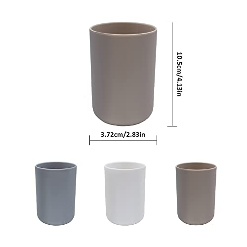 3Pcs Toothbrush Holder Tumbler, Unbreakable Bathroom Cups Reusable Drinking Cups Set #TOP6