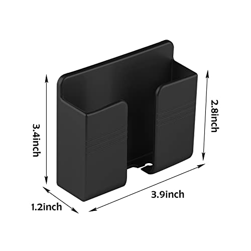 Image of CEI&BPY 2Pcs Phone Holder Wall Mounted, Phone Stand with Self Adhesive. Phone Holder for RV Charging.Compatible with iPhone and Android (2Pack-Black) (Pack of 2)