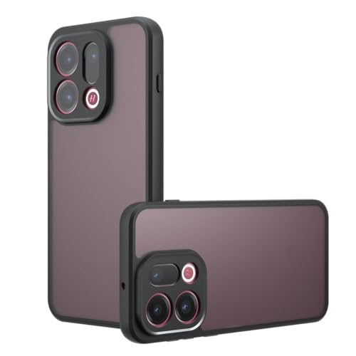 Image of Matte PC + TPU Phone Case for Oppo Find X9s 5G / Oppo Find X9 5G Air Bag Protection, Anti-Fingerprint, Never Turns Yellow, Micro Arc Edge, Camera Protection, Skin-Friendly Feel, Black