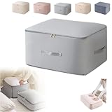 Compression Bags for Storage, Upgrade Ultra Space Saving Self Compression Organizer Compression Packing Cubes for Travel Sweater Organizer for Closet Clothes Storage Bag (Grey, XL (54 * 42 * 60CM))