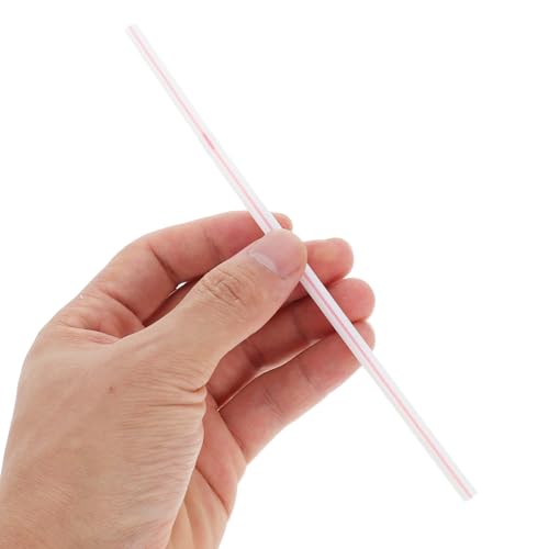 100 pitillos plásticos desechables multicolor flexibles 18 cm miniatura 4